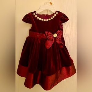 Rare Editions Velvet and Satin Dress
